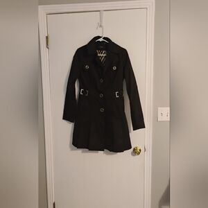 Via Spiga Y2K Style Womens Dropwaist Buttoned Trench Coat Sz S